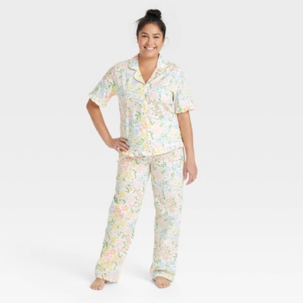 Target Floral Cotton Pajama Set